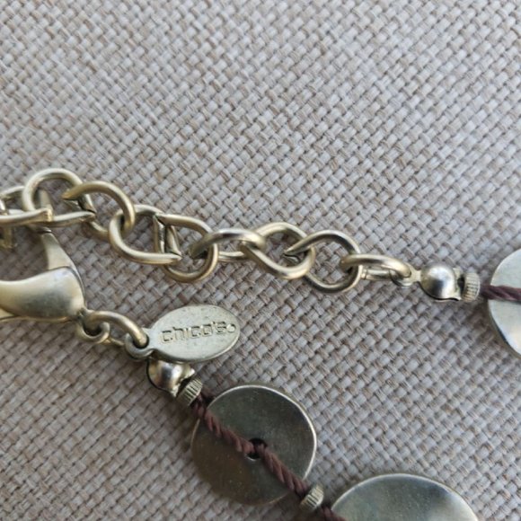 Chico's Long Gold Tone Necklace - Picture 3 of 3